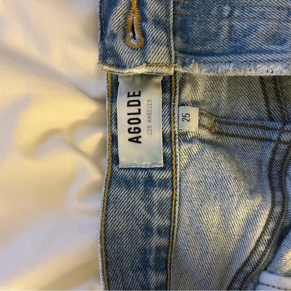 Agolde Classic Blue Denim Shorts